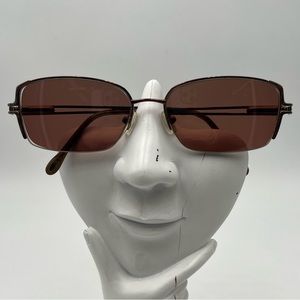 Vintage Safilo Elasta 4316 Brown Oval Sunglasses Frames